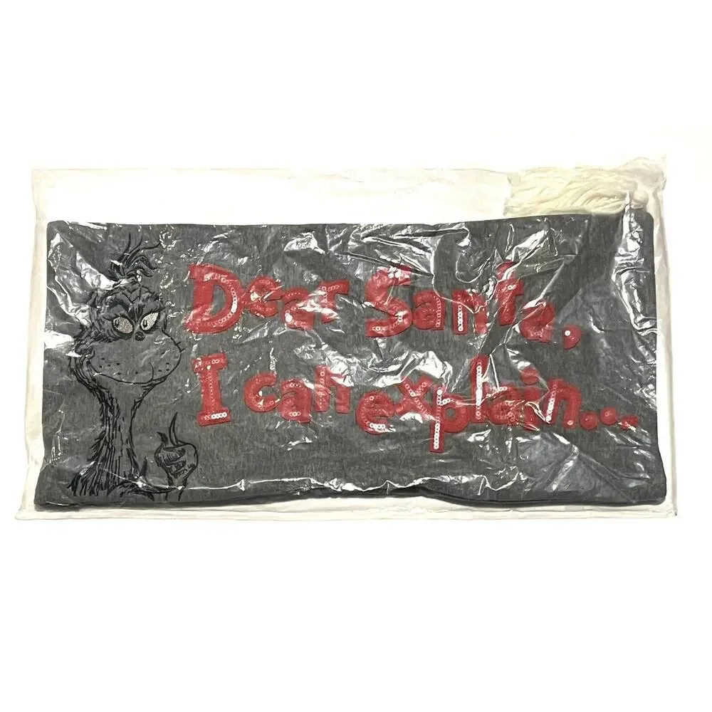 Pottery Barn The Grinch Dear Santa I Can Explain PILLOW COVER Lumbar Dr. Seuss